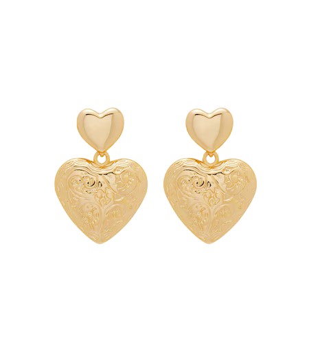 Engraved drop earrings