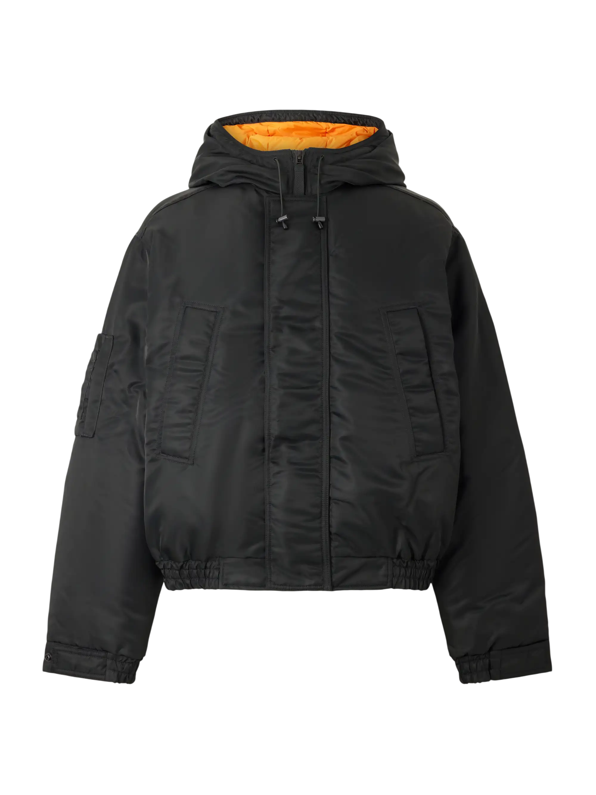 Windrow Twill Hooded Down Bomber Jacket