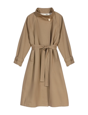 MAJE - Double-Breasted Belted-Waist Cotton Trench Coat | Selfridges.com