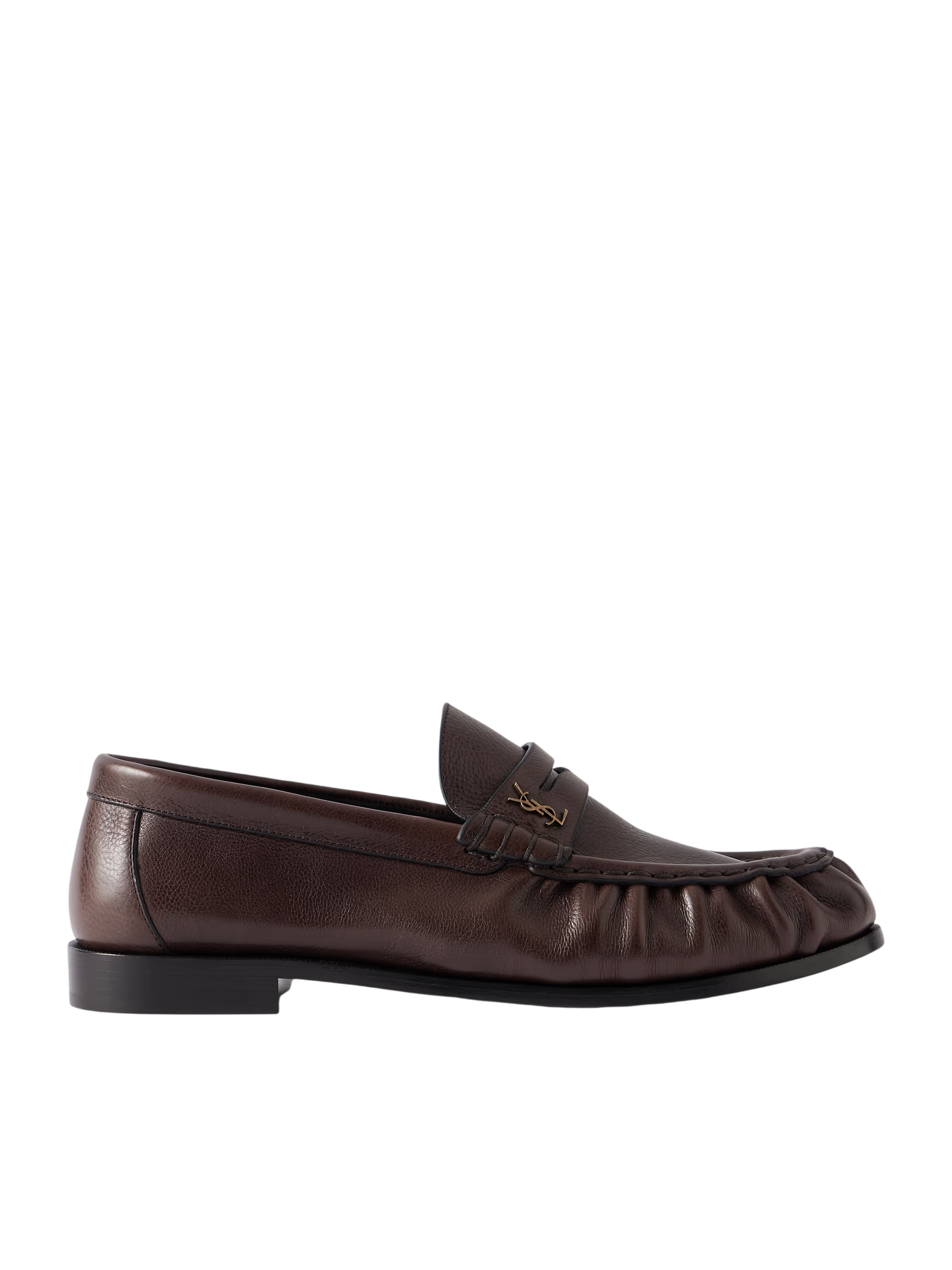 Le Loafer Cassandre-embellished textured-leather loafers