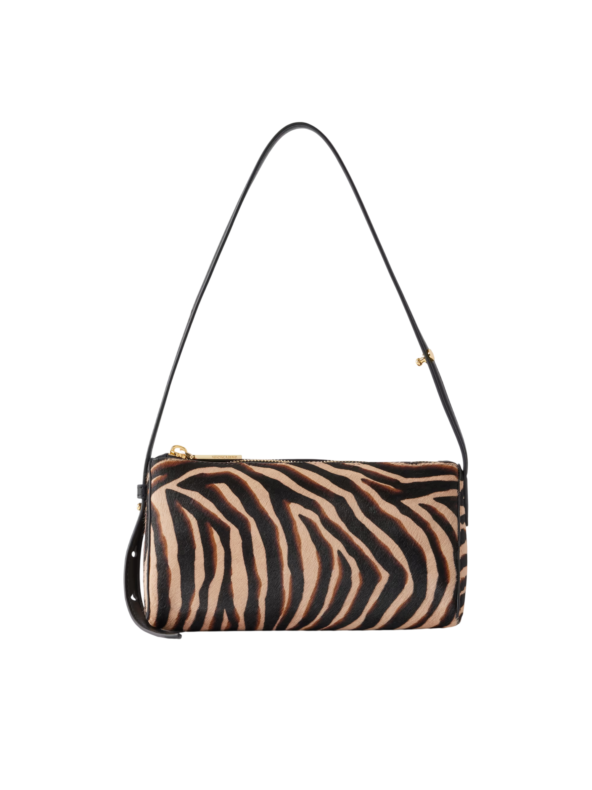 Ziger animal-print calf hair shoulder bag - black - One Size