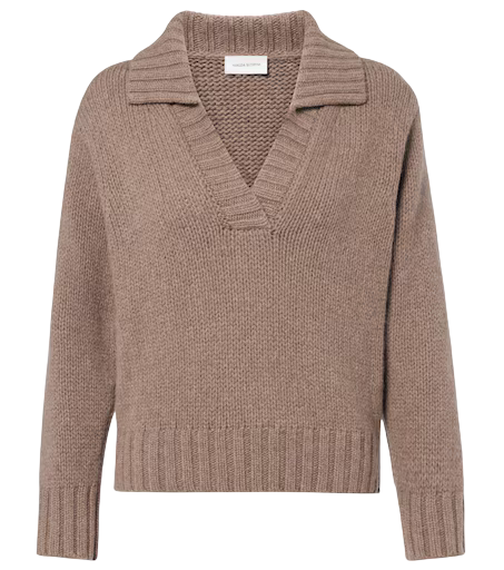 Cashmere polo sweater