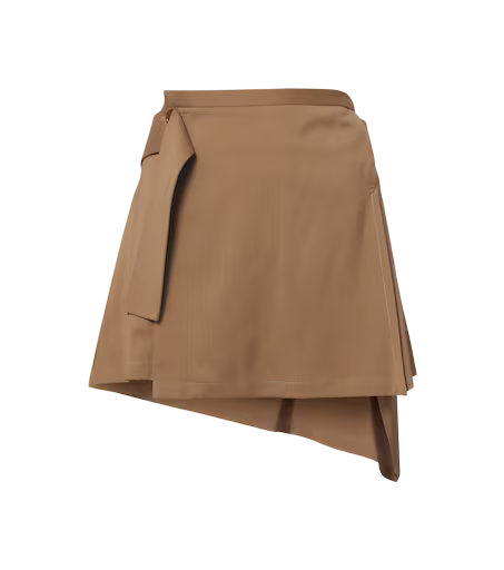Meghan asymmetric virgin wool kilt