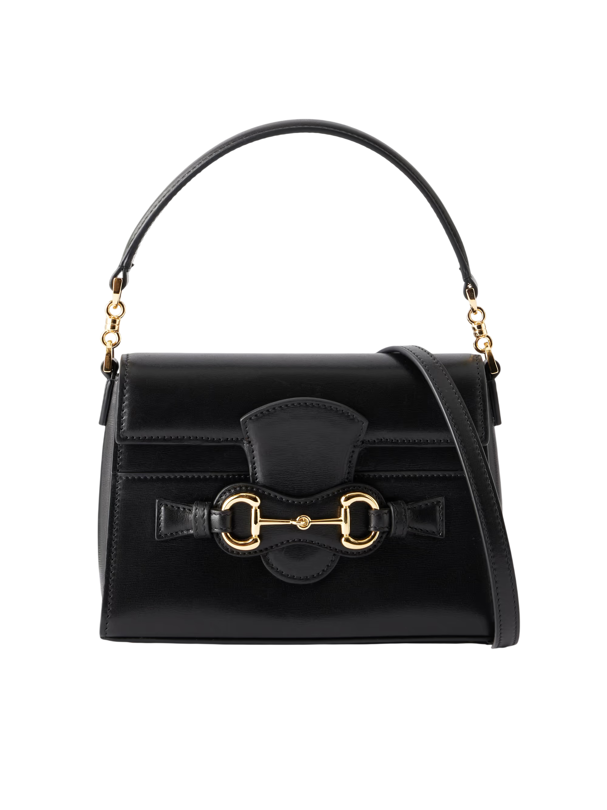 Horsebit Duomo leather shouder bag - black - One Size