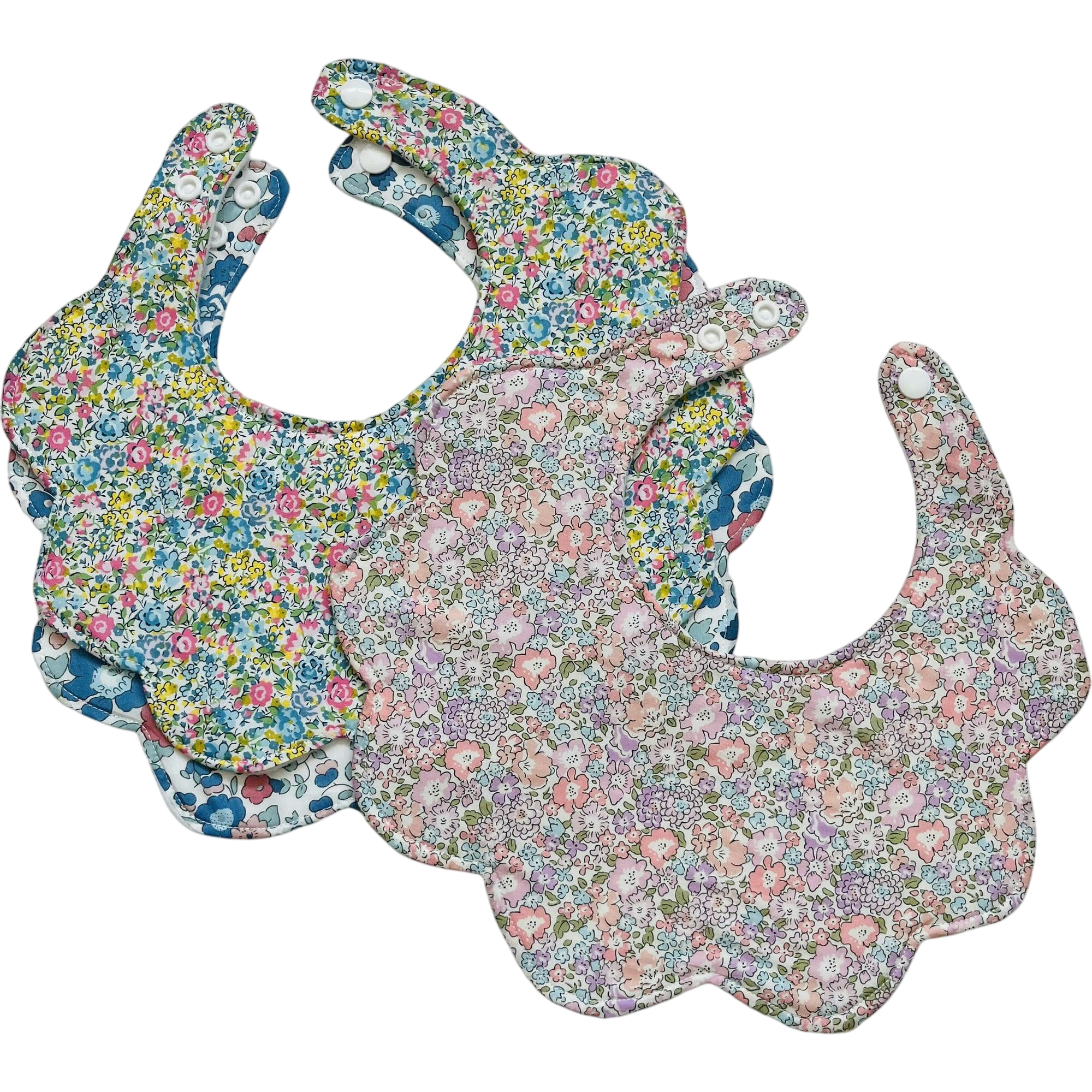 Liberty of London Scallop Baby Dribble Bib - Floral