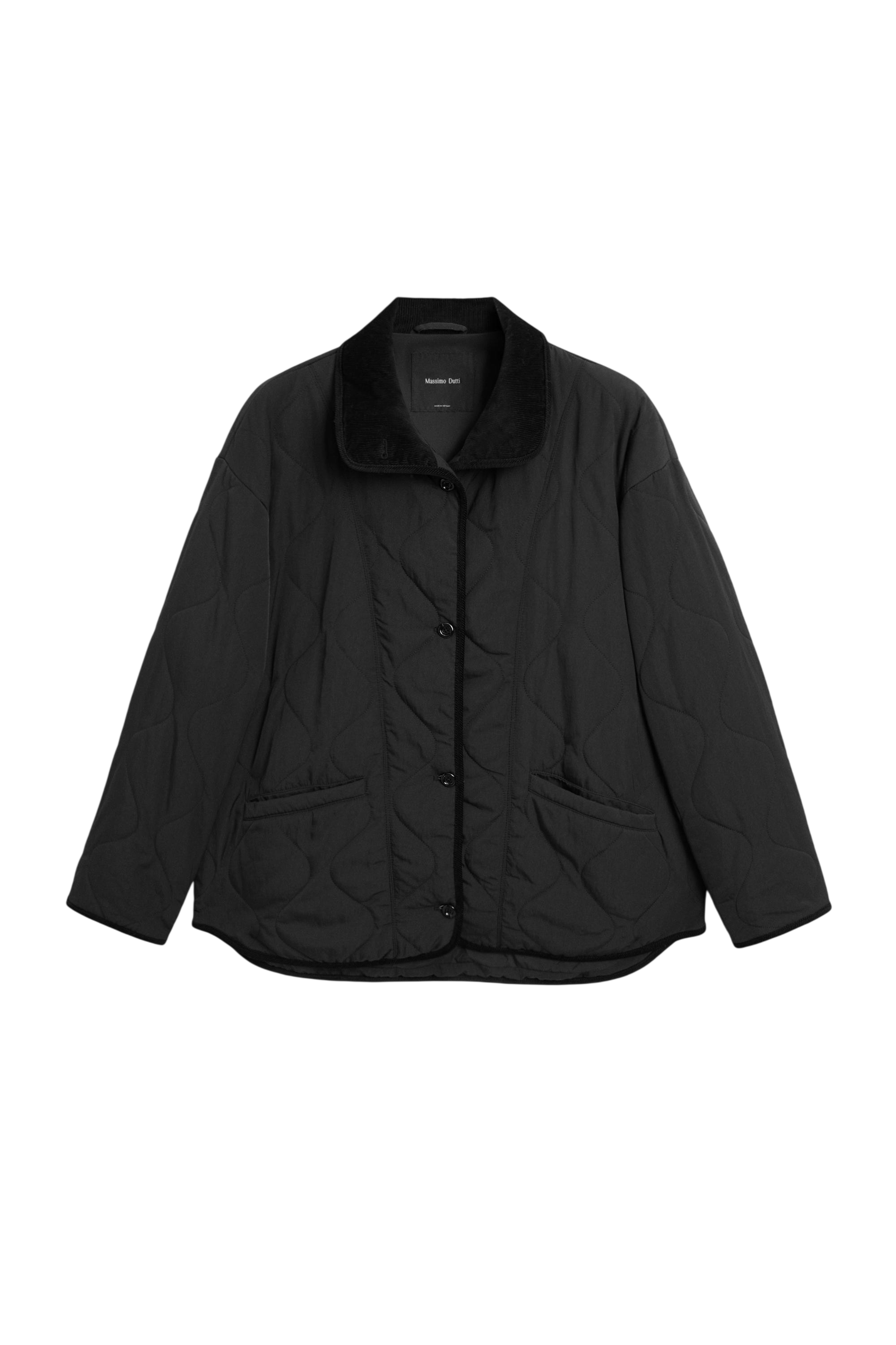 Jacket with wavy stitching detail · Black, Brown · Coats | Massimo Dutti
