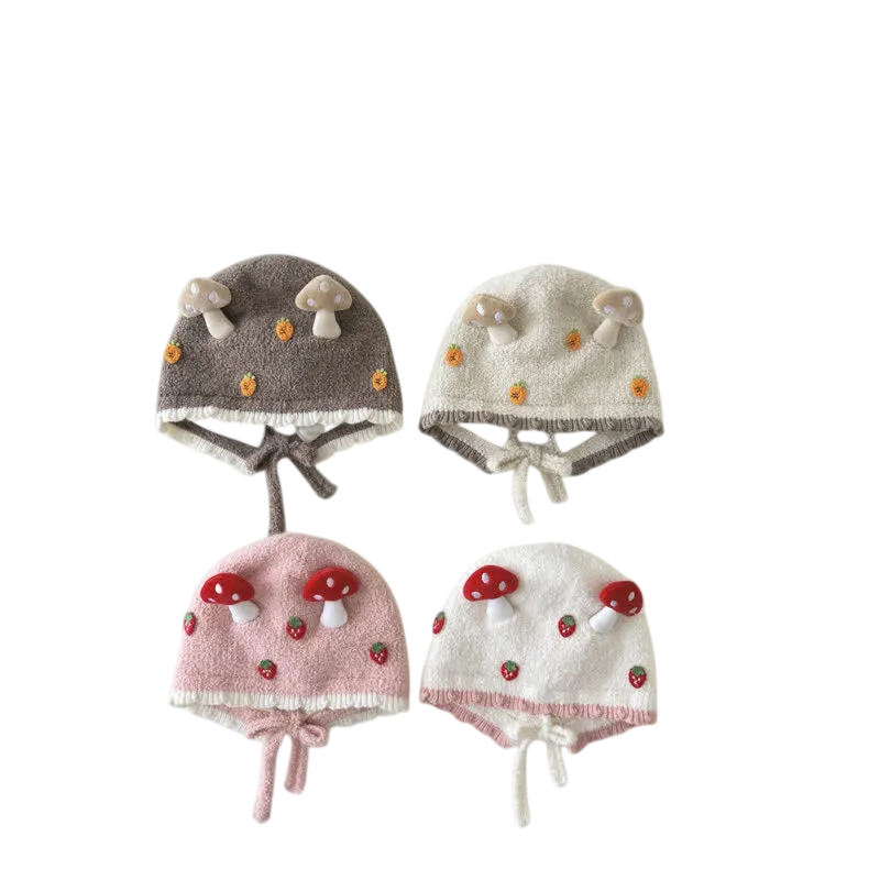 Baby Mushroom Carrot Strawberry Lovely Bonnet