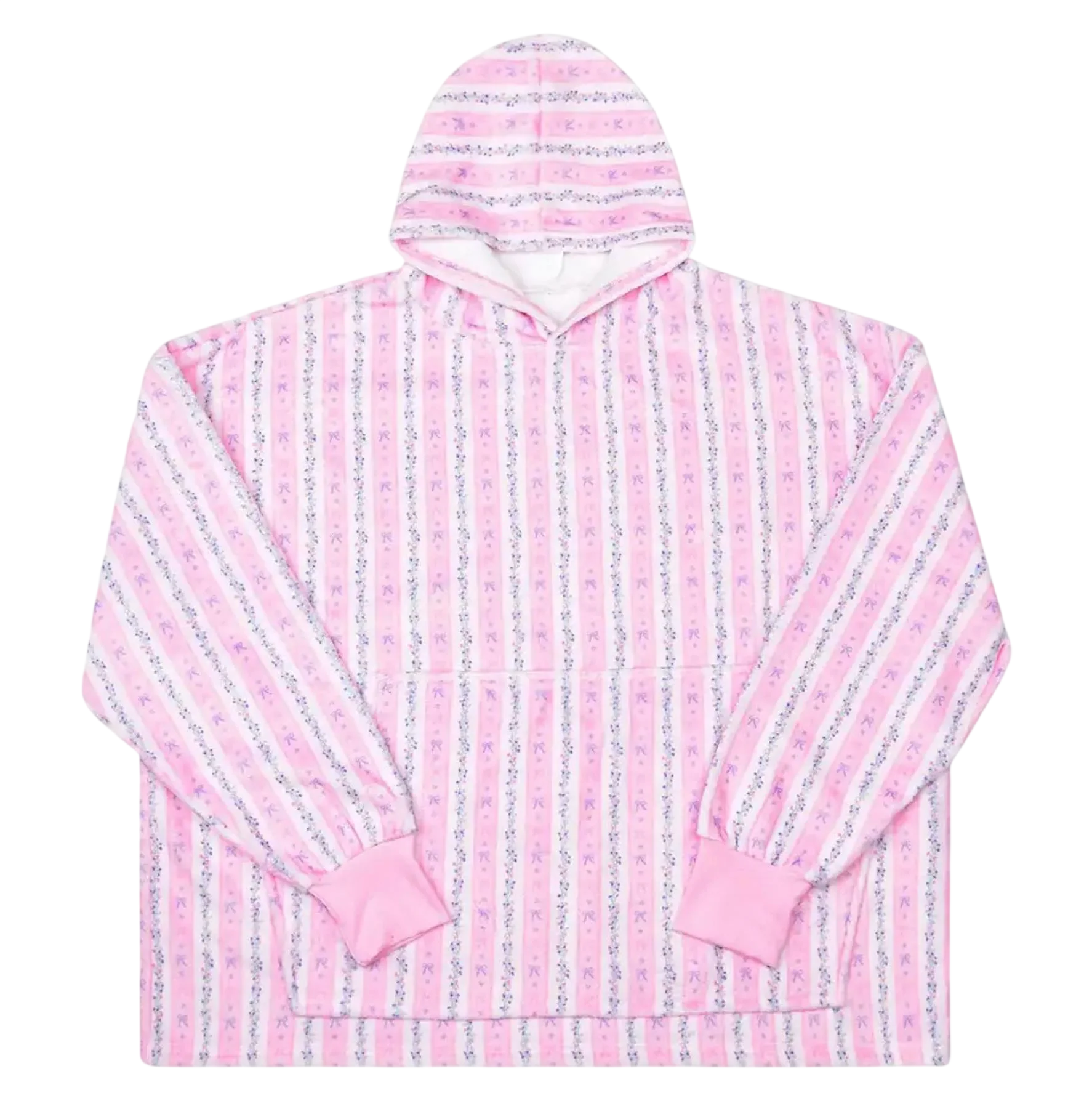 Floral Stripes Plush Cozy