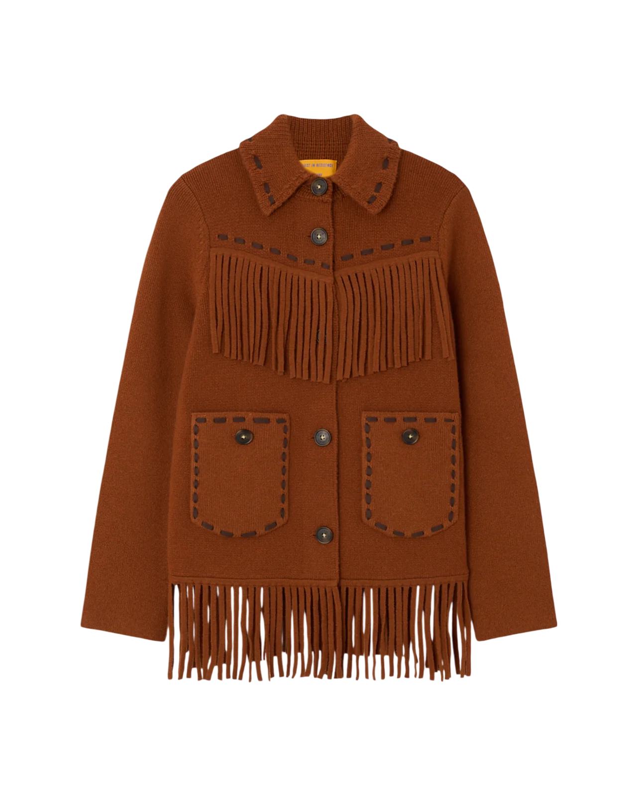 Western Fringe Jacket - Burnt Sienna