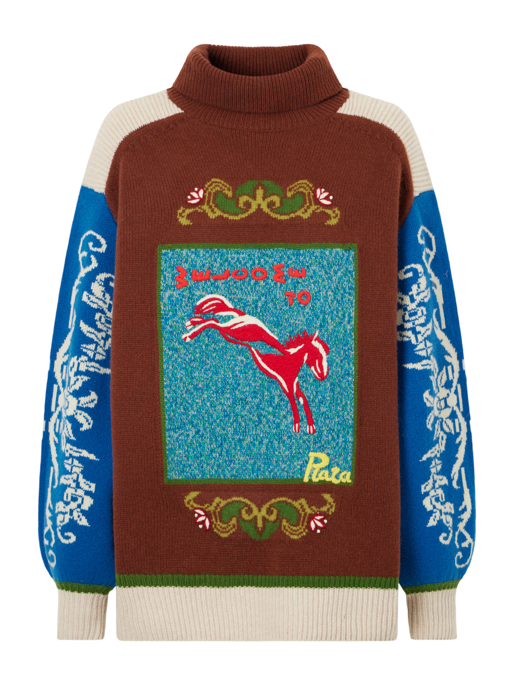 Lasso embroidered merino wool sweater