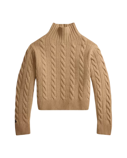 Cable-Knit Wool-Cashmere Rollneck for Women | Ralph Lauren® UK