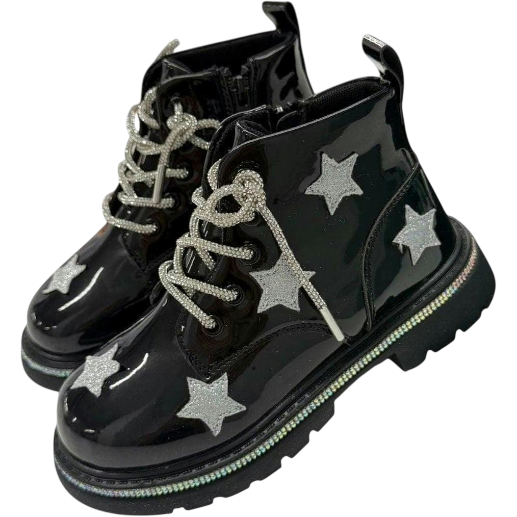 Black Rainbow Shimmer Stars Boots