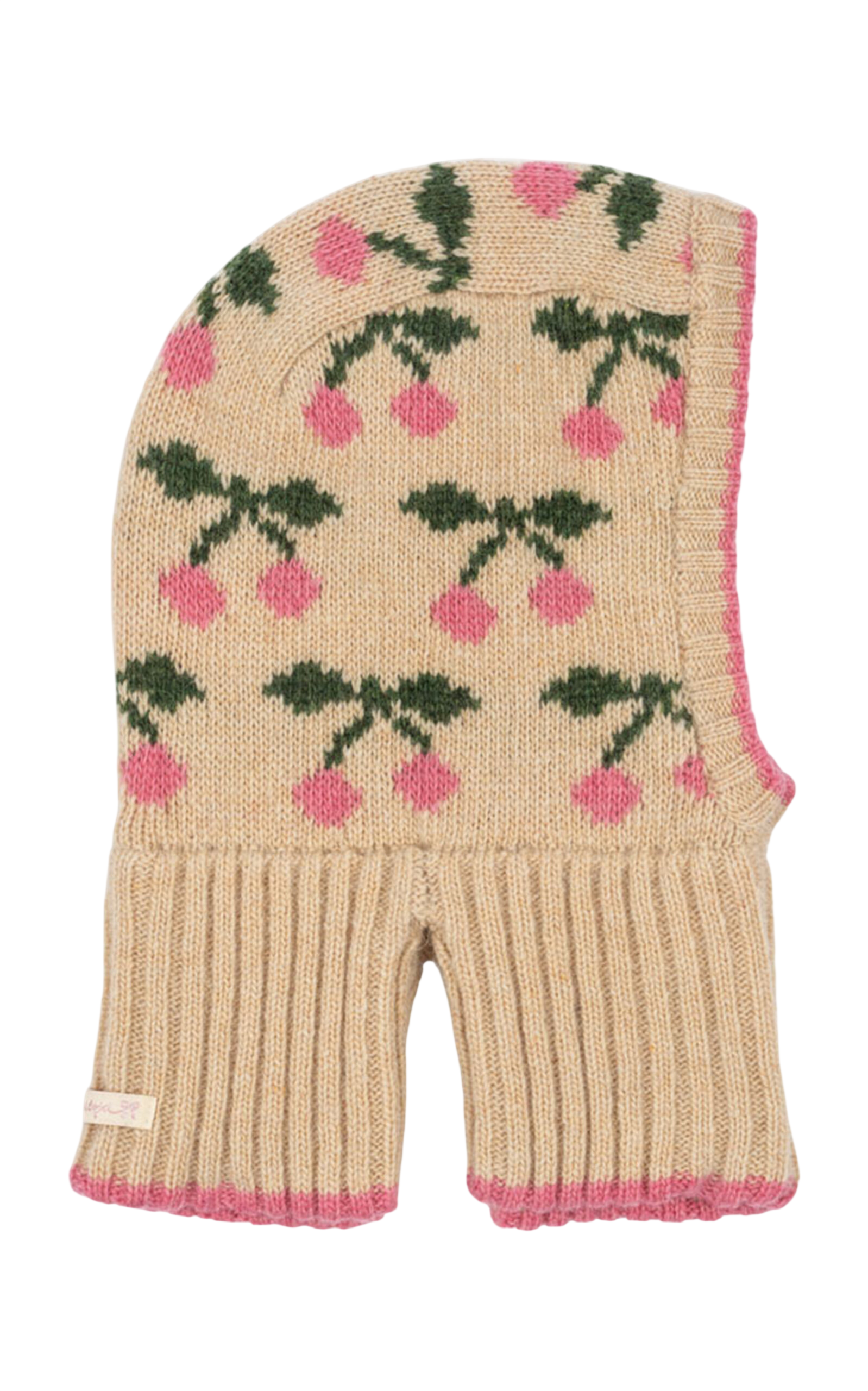 Kids' Belou Cherry Wool-Blend Balaclava