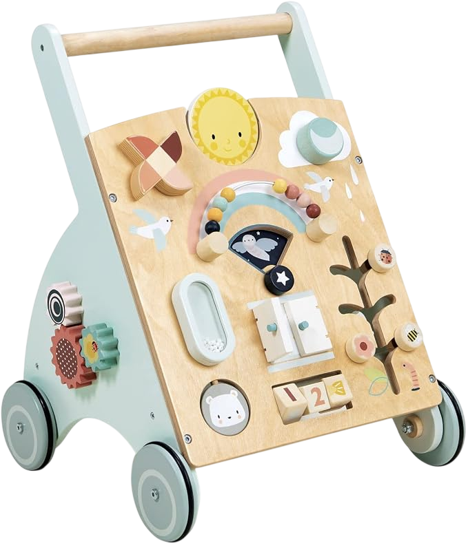 Tender Leaf Toys - Sunshine Baby Activity Walker - Activity Station to Encourage Floor Play to First Steps - Perfect Companion to Learn How to Walk - Age 18m +