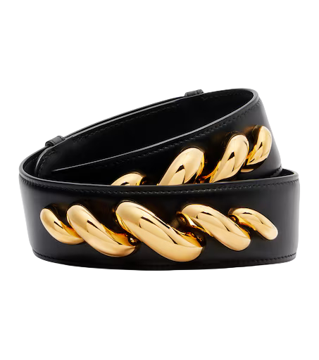 Torsion leather belt