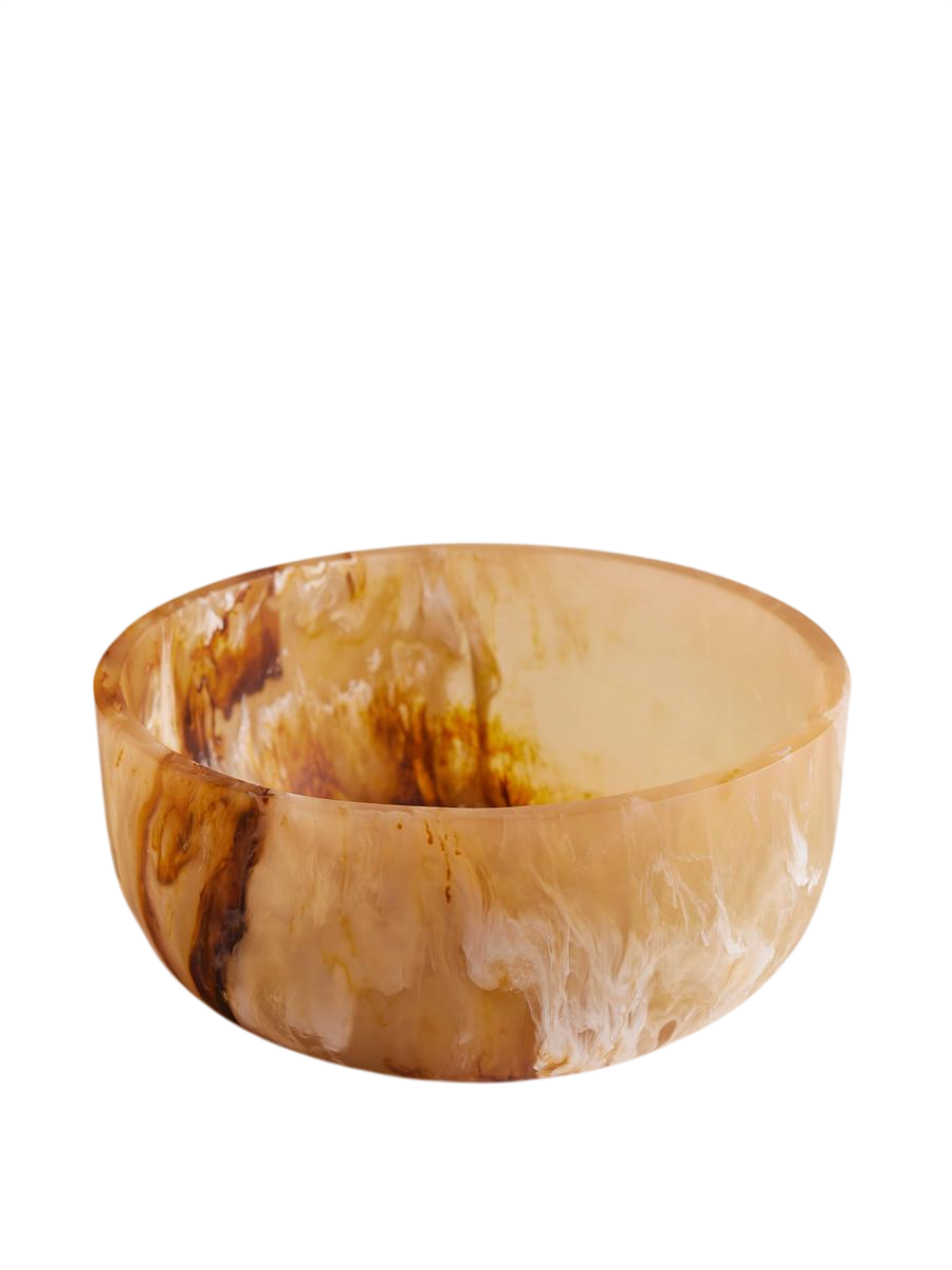 Miller Resin Salad Bowl, Brown