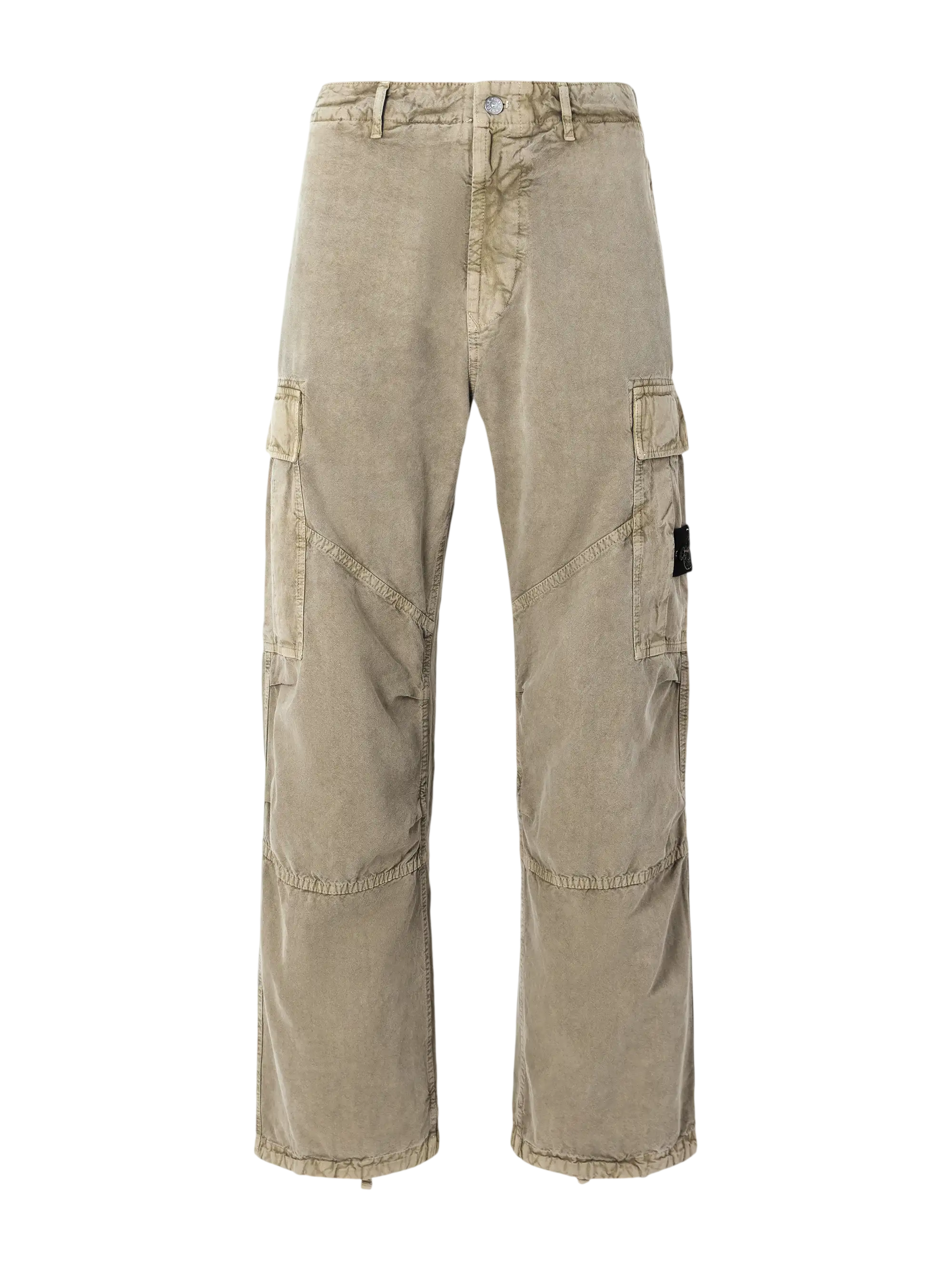 Wide-Leg Garment and Mineral-Dyed Panama Cotton and Lyocell-Blend Cargo Trousers