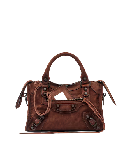 Le City Mini suede top-handle bag