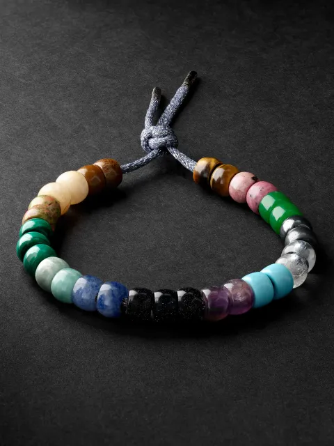 Forte Beads Blackened Gold Multi-Stone Bracelet - green - One Size