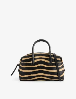 The Small Stockholm Zebra-Effect Pony-Hair Top-Handle Bag