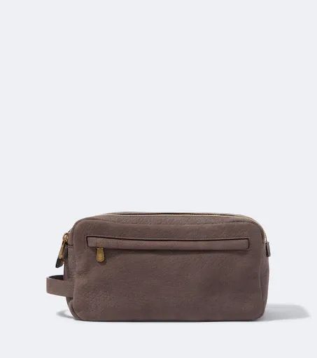 Leather toiletry bag