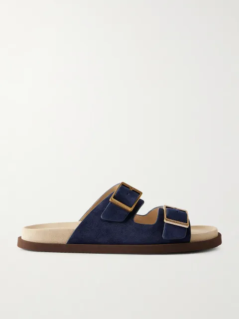 Buckled Suede Sandals