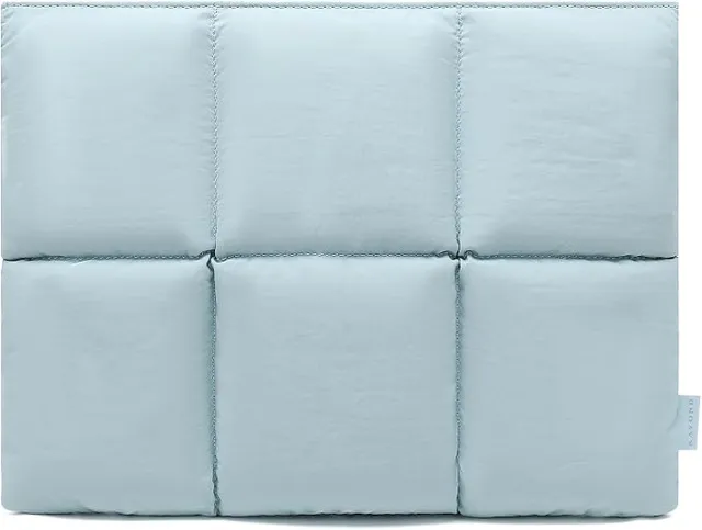Puffy Laptop Sleeve 15inch 16 inch, Pillow Shape Laptop Sleeve, Compatible MacBook Air 15 in M4 2025 & MacBook Pro 16 in M4 2024,Sky Blue