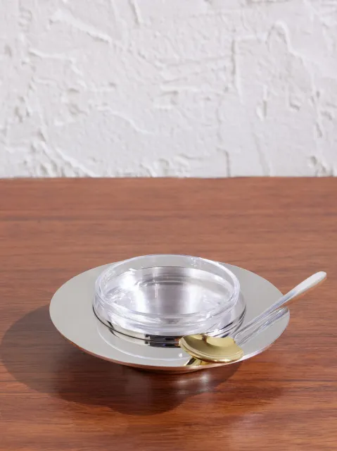 Silver-Plated Stainless Steel Caviar Set - silver - One Size