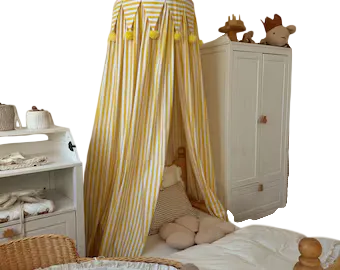 Striped Bed Canopy , Hanging Play, Crib canopy, Children’s Canopy,Kids Canopy,Bohemian Canopy, Canopy Bed, Montessori Bed