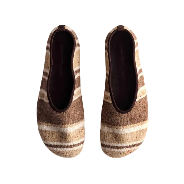 Women's Baja Stripe Flat - Beige Multi Stripe