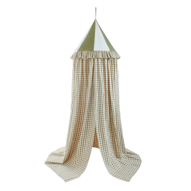 Gingham canopy, olive