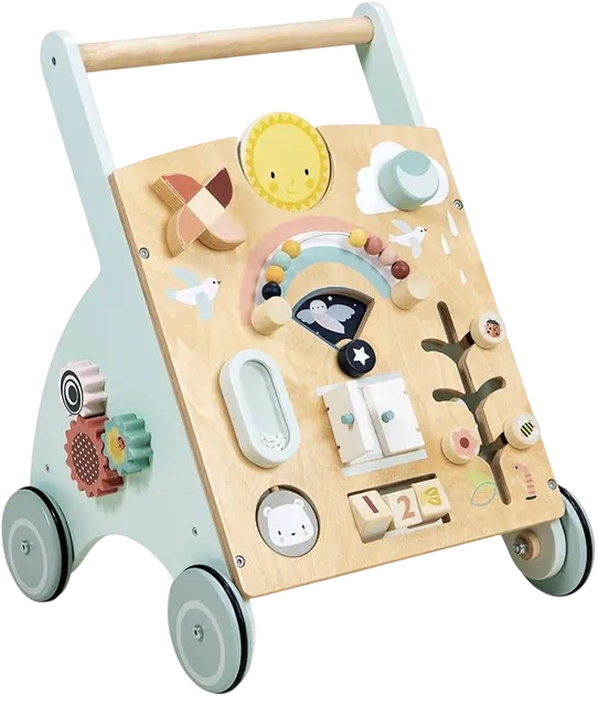 Tender Leaf Toys - Sunshine Baby Activity Walker - Activity Station to Encourage Floor Play to First Steps - Perfect Companion to Learn How to Walk - Age 18m +