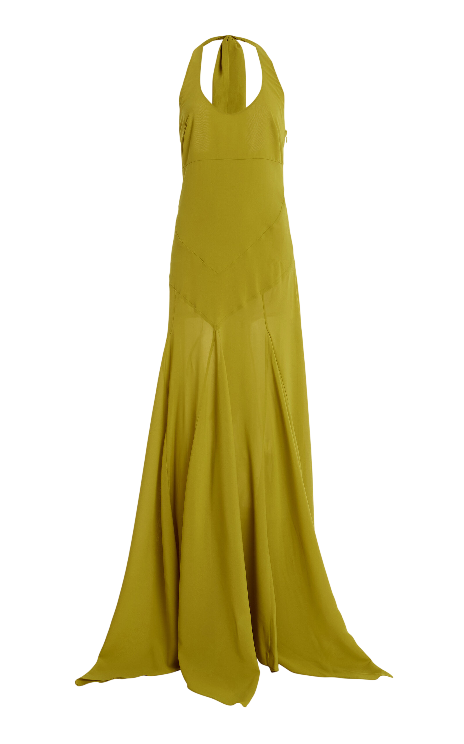Exclusive Raye Crepe Midi Halter Dress