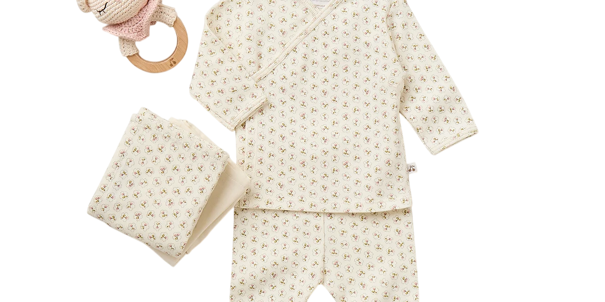 Timao set with cherry print in Organic Cotton